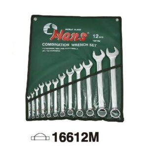 16612M Combination Wrench Set – 12 Pcs Metric in Wrench Roll Pouch Bag