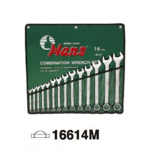 16614M/A 14-Piece Combination Wrench Set – Metric & SAE in Roll Pouch Bag