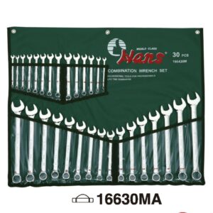 16630MA Combination Wrench Roll Pouch Bag – 30 Pcs Metric + SAE Slim Set