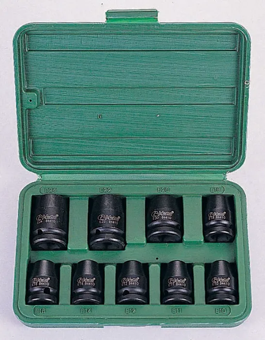 Impact E-Star Socket Set – ½″ Drive | 9 Pcs External Torx | Cr-Mo Steel