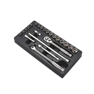 TT-15FP Socket Wrench Combo Set, 23 Pcs | Polished Ratchet Handle