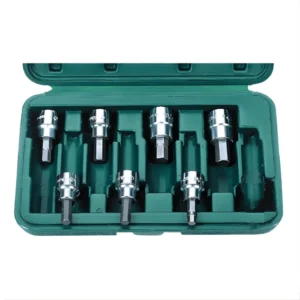 36026-7 / 36026-8 Hex Bit Socket Set | 3/8" Drive | Cr-V + S2 Steel