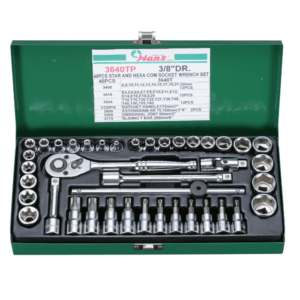 3640TP 3⁄8"" Drive. 40-Pc Socket Wrench Set | E-Star & Torx