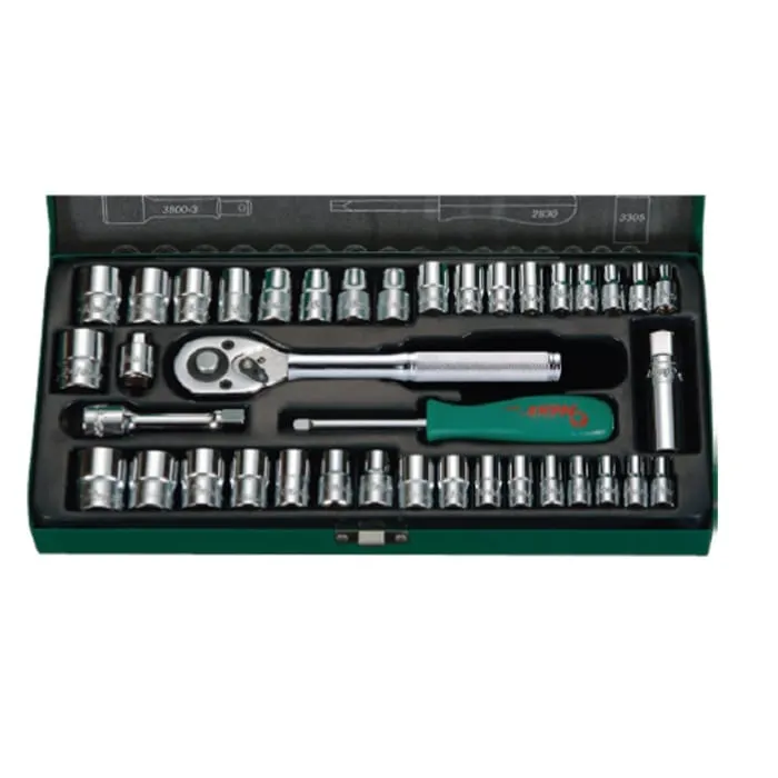 5640MA – 40-Piece Socket Wrench Set (¼″ & ⅜″ Drive) | Metric & Imperial in Metal Case