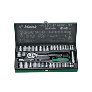 5640MAP – 40‑Piece Socket Wrench Set (¼″ & ⅜″ Drive) with Metal Case