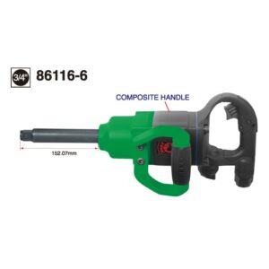 ¾″ Drive Air Impact Wrench – Standard Shaft 152.07mm | 86116-6 | Composite Heavy-Duty Pneumatic Power Tool