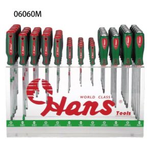 06060M Screwdriver Set in Acrylic Display Stand – Octagonal & Go-Thro, 60 pcs