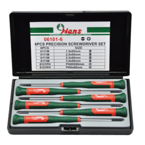 06101-6 Precision Screwdriver Set – Slotted & Phillips, 6 pcs