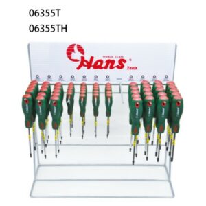 06355T / 06355TH Star Screwdriver Set in Steel Display Stand – Triangular Handle, 55 pcs