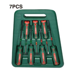 7-Piece Slotted & Phillips Screwdriver Set in TPV Case – Octagonal Handle