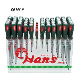 06560M Go-Thro Screwdriver Set in Acrylic Display Stand – Heavy-Duty, 60 pcs