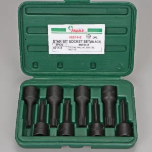 8-Piece Star Bit Socket Set – ¼″ & ⅜″ Drive Impact Sockets | Cr-Mo Steel