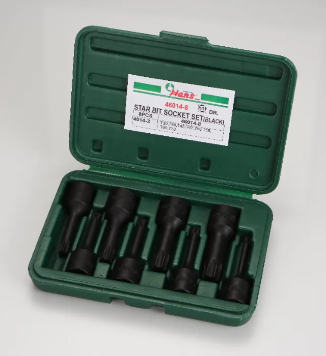 46014-8-min Star Bit Socket Set – 8-Piece ¼″ & ⅜″ Drive Bit Sockets | Cr-Mo Steel