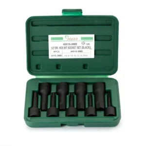 46016-9 9-Piece Hex Bit Socket Set | ½" Drive | One-Piece Design
