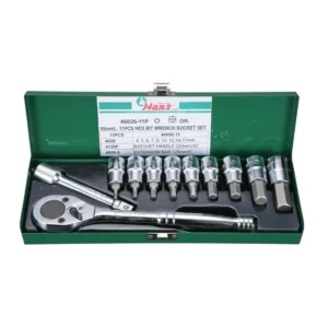 46026-11P- Bit Socket Wrench Set- ½" Drive- 11 PCs