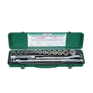4616MP 16-Piece ½″ Drive Socket Wrench Set – Complete Metric & Imperial Kit with Flex Handle