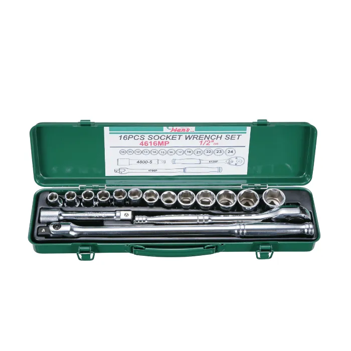 4616MP-min 4616MP 16-Piece ½″ Drive Socket Wrench Set – Complete Metric & Imperial Kit with Flex Handle