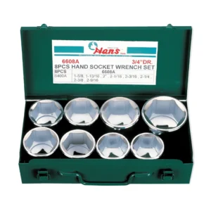 6608A- Hand Socket Set- ¾" Drive- 8 Piece
