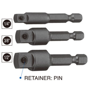 04662/04663/04664-Socket Adaptor for Power Tools with ball retainer