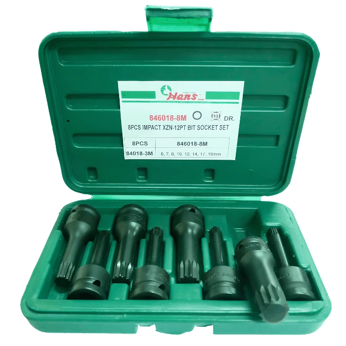 846018-8M (1) 846018-8 Impact XZN Bit Socket Set (8PCs)-½" Drive