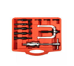 HBRP-10 Internal Bearing Remover Set is engineered for removing tightly fitted bearings from blind or internal housings, ideal for use on wheel hubs, transmissions, and other engine components. 🔹 Set Includes: • 1 PC Slide Hammer • 1 PC Tailpipe Expander (62mm) • 5 PCs Pullers for Internal Diameters: o 8~11mm o 12~17mm o 18~23mm o 24~29mm o 30~34mm • 3 PCs Extension Threads – for deeper access or compact spaces • Bearing Application Range: 8mm to 34mm Inner Diameter 🔹 Features: • Hardened steel construction ensures strength and long service life. • Slide hammer delivers impact force to extract stuck bearings easily. • Pullers expand to grip the inner race of the bearing securely. • Suitable for a variety of vehicles and machinery maintenance tasks. • Packed in a blow-molded case for organized storage and portability.