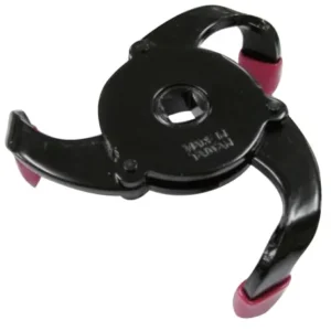 OFW2-2SS is a professional-grade 3-leg oil filter wrench with a one-way gripping mechanism designed for efficient and secure removal of oil filters. Its adjustable claw design ensures compatibility with a wide range of filter sizes from 2½" to 3¾" (65–95mm). Built for use with a ⅜" square drive ratchet, the wrench automatically tightens as force is applied, gripping the filter securely for slip-free removal. Its low-profile structure is ideal for use in confined engine compartments. 🔧 Key Features Compatible with filter diameters: 65–95mm (2½" to 3¾") ⅜" square drive compatible –