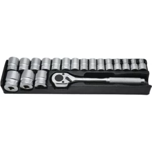 Socket Wrench Set – 19-Piece ½″ Drive in Plastic Tray | TB-1