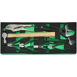 8 PCs Adjustable Wrench & Circlip Plier Set with Hammer – FTC-6