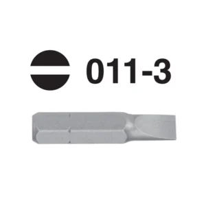 011-3 Slotted Hex Shank Screwdriver Bit – ¼" Drive