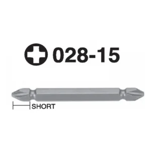 028-15 Phillips Hex Shank Screwdriver Bit Double Ended– ¼” Drive