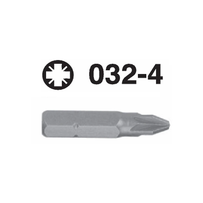 032-4 032-4 Pozidriv Hex Shank Screwdriver Bit – 5/16'' Drive(