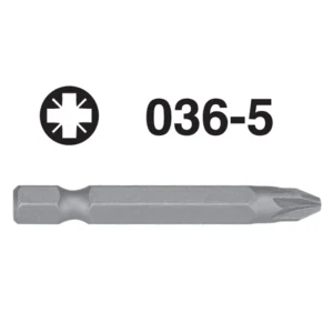036-5 Pozidriv Hex Shank Screwdriver Bit – ¼'' Drive