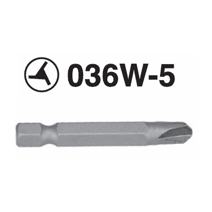 036W-5 036W-5 Tri-Wing Hex Shank Screwdriver Bit – ¼'' Drive