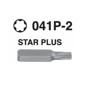 041P-2 Star Plus Hex Shank Screwdriver Bit – ¼'' Drive