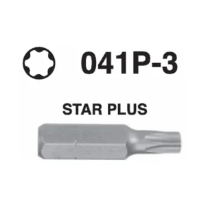 041P-3 Star Plus Hex Shank Screwdriver Bit – ¼'' Drive