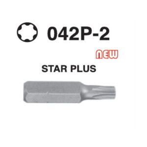 042P-2 Star Plus Hex Shank Screwdriver Bit – ⁵⁄₁₆" Drive