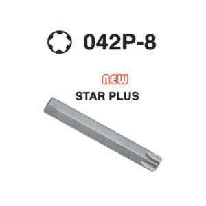 042P-8 Star Plus Hex Shank Screwdriver Bit – ⁵⁄₁₆" Drive