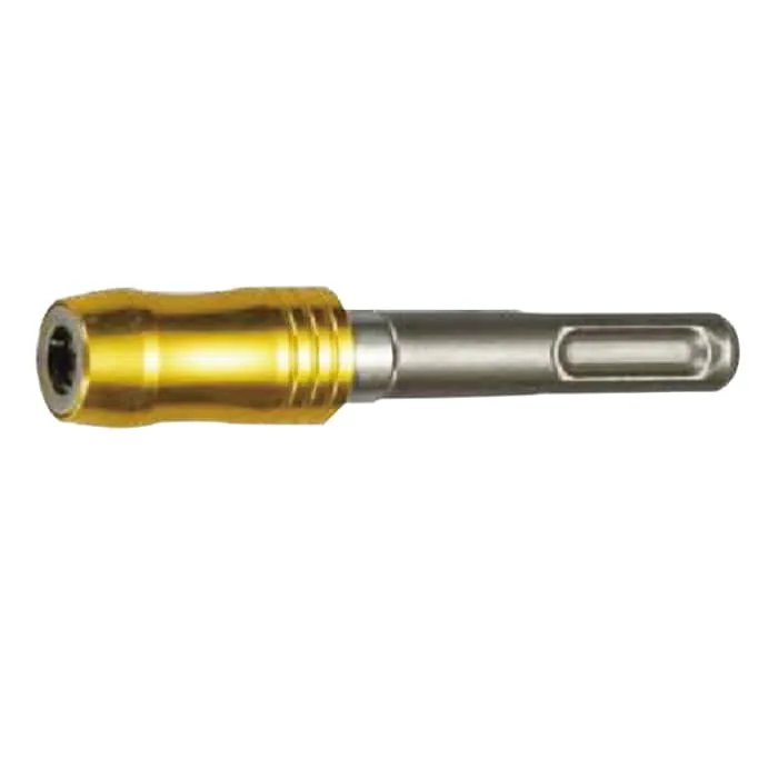 04SDS83-min SDS Plus Stainless Bit Holder for ¼" hex bits fits rotary hammer drills. Available in 3 styles. Durable, secure, and ideal for impact drilling.
