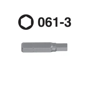 061-3 Slotted Hex Shank Screwdriver Bit – ¼'' Drive