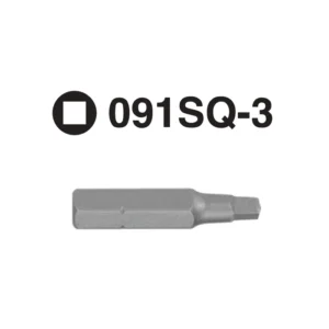 091-3 Square hex shank Screw Bit – ¼" Drive 30mm Length