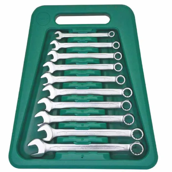 166310MB 166310MB – 10 Pcs Metric 45° Offset Combination Wrench Set in TPV Case