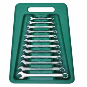 166312MB – 12 Pcs Metric 45° Offset Combination Wrench Set in TPV Case