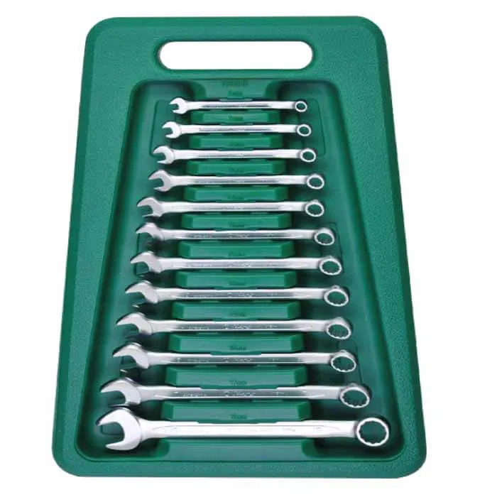 166312MB 166312MB – 12 Pcs Metric 45° Offset Combination Wrench Set in TPV Case