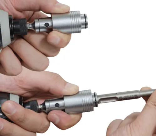 0SDS6-25 SDS Plus Adaptor transforms your SDS Plus rotary hammer or demolition drill into a versatile tool for ¼" hex bit applications