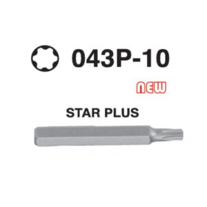 043P-10 Star Plus Hex Shank Screwdriver Bit – 10mm Drive