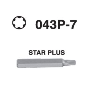 043P-7 Star Plus Hex Shank Screwdriver Bit – 10mm Drive