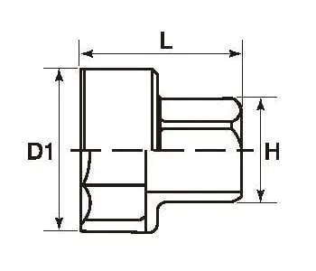 Spline Go-Thru Socket ⅜" Drive – Universal Military Standard Socket | Hans Tools