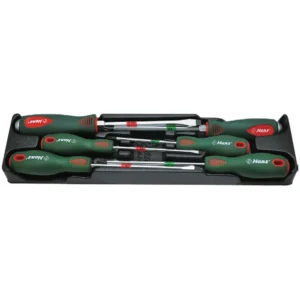 TB-4U – Screwdriver Set with Phillips & Slot Tips, Triangular Handle, and Go-Thru Design: