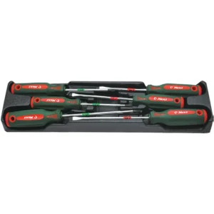 Screwdriver Set – TB-7 | Phillips & Slot Tips with PP Ergonomic Handle in Plastic Tray