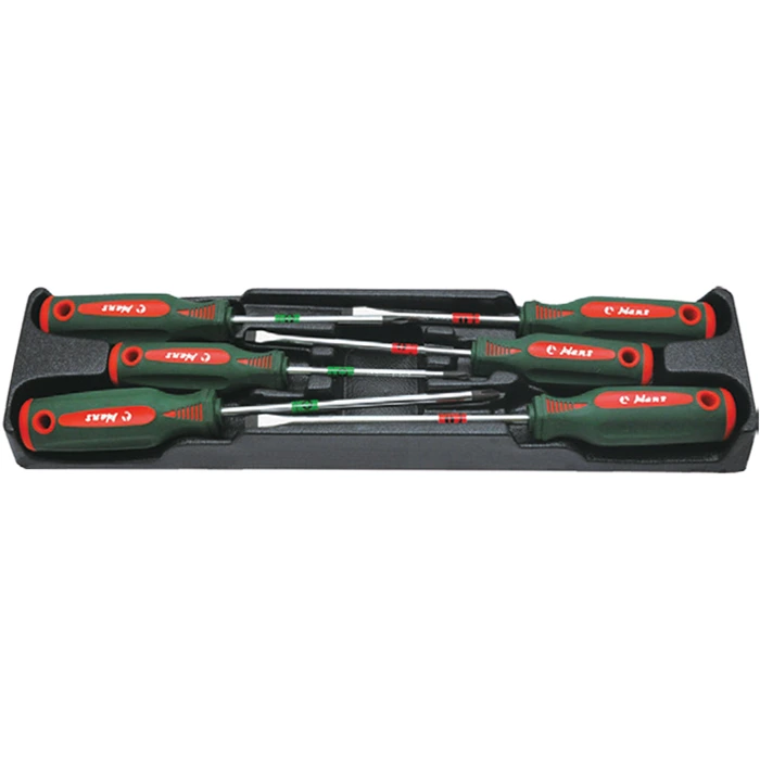 TB-7 Screwdriver Set – TB-7 | Phillips & Slot Tips with PP Ergonomic Handle in Plastic Tray